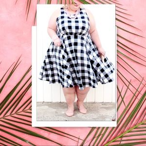Lane Bryant Gingham Checkered Dress